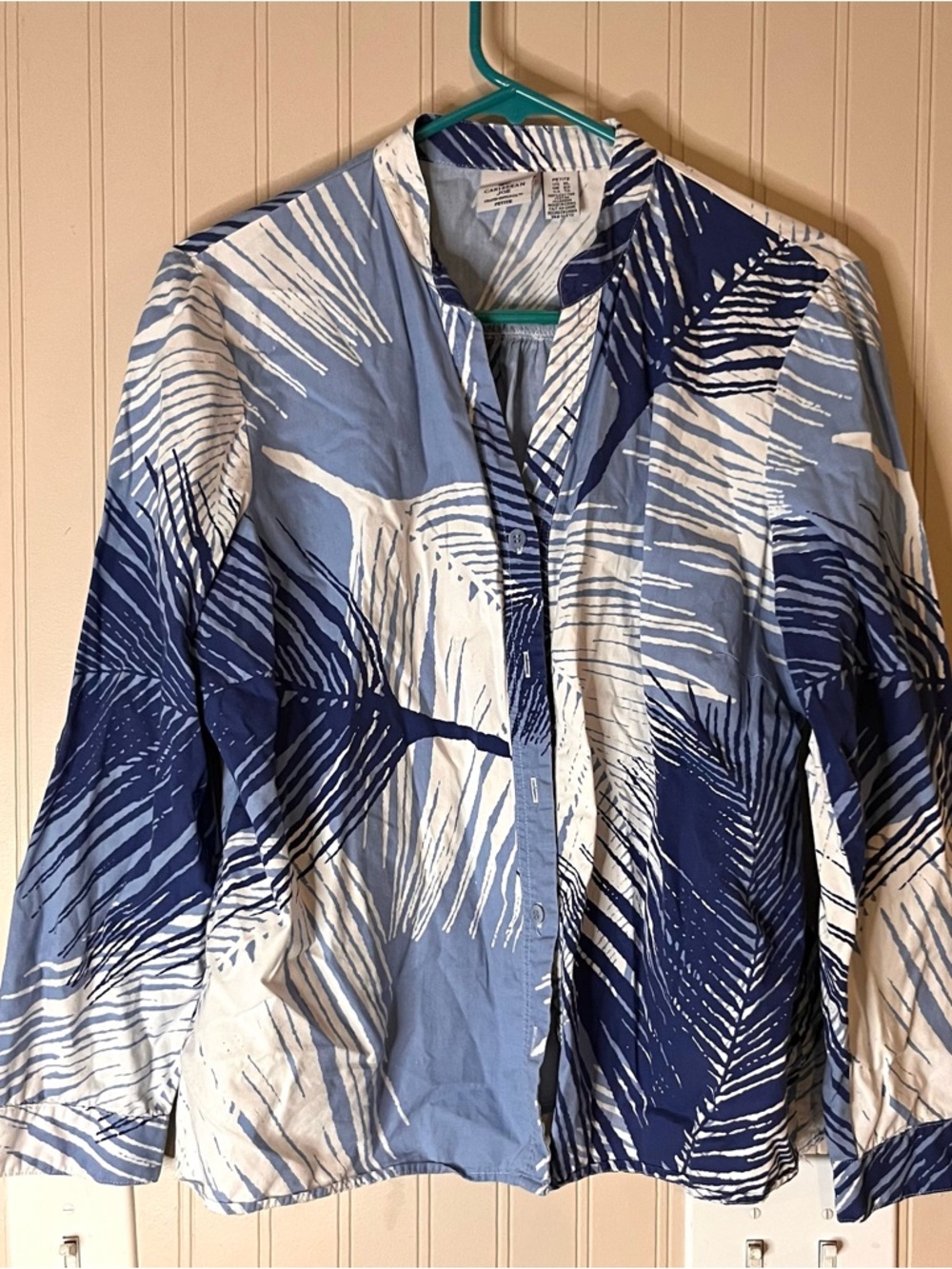 Caribbean Joe Women’s Petite XL Button Up Long Sleeve Shirt